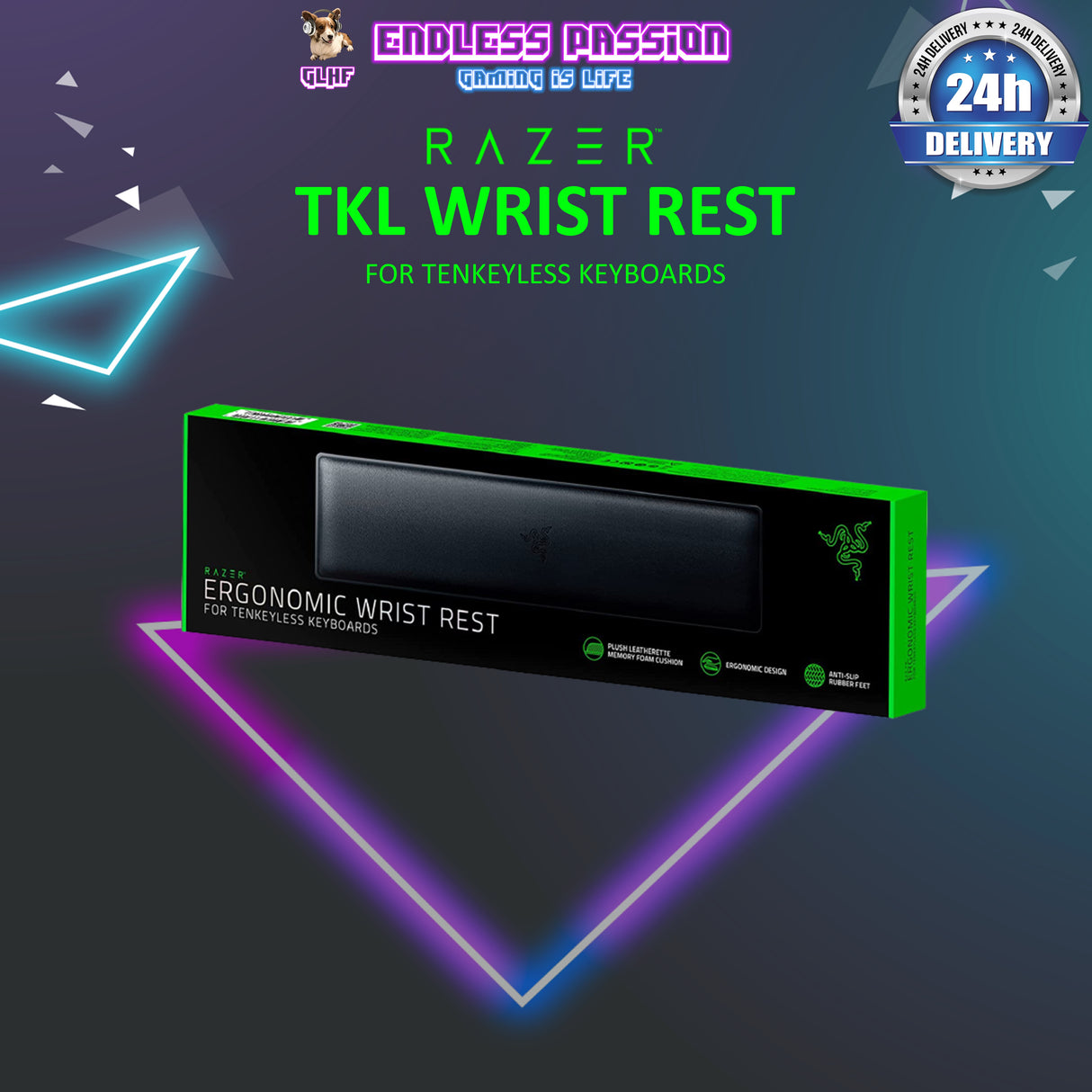 Razer Ergonomic Wrist Rest for Tenkeyless Keyboard