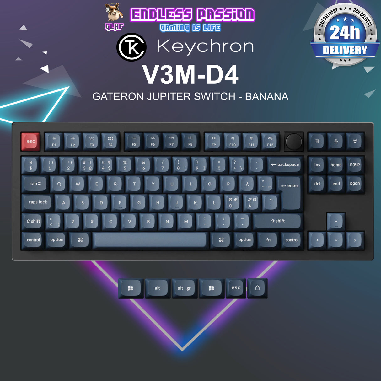 Keychron V3 Max Tenkeyless QMK/VIA Wireless Custom Mechanical Keyboard