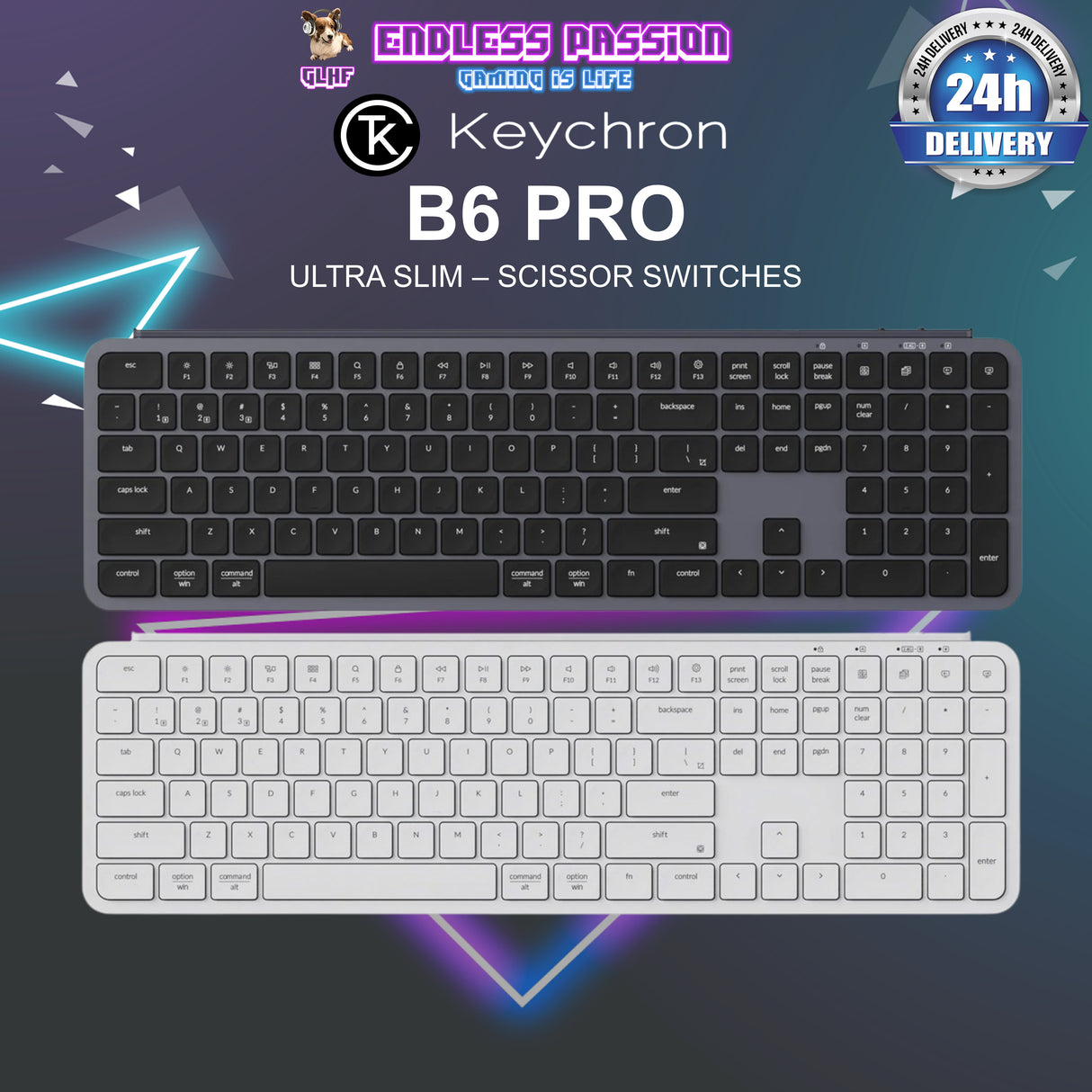 Keychron B6 Pro Ultra-Slim Wireless Keyboard