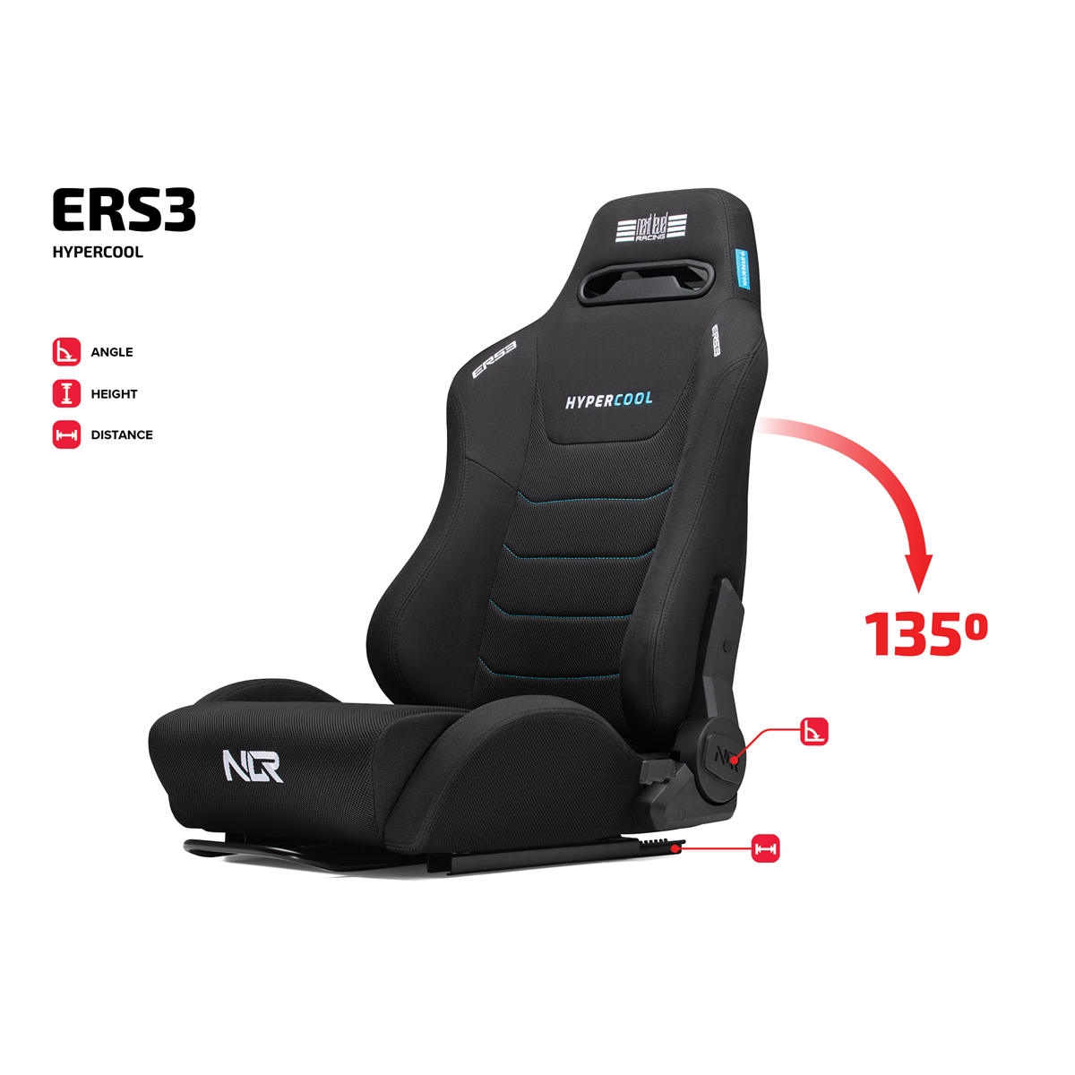 Next Level Racing ERS3 Hypercool Ventilated Sim Racing Seat - NLR-E063