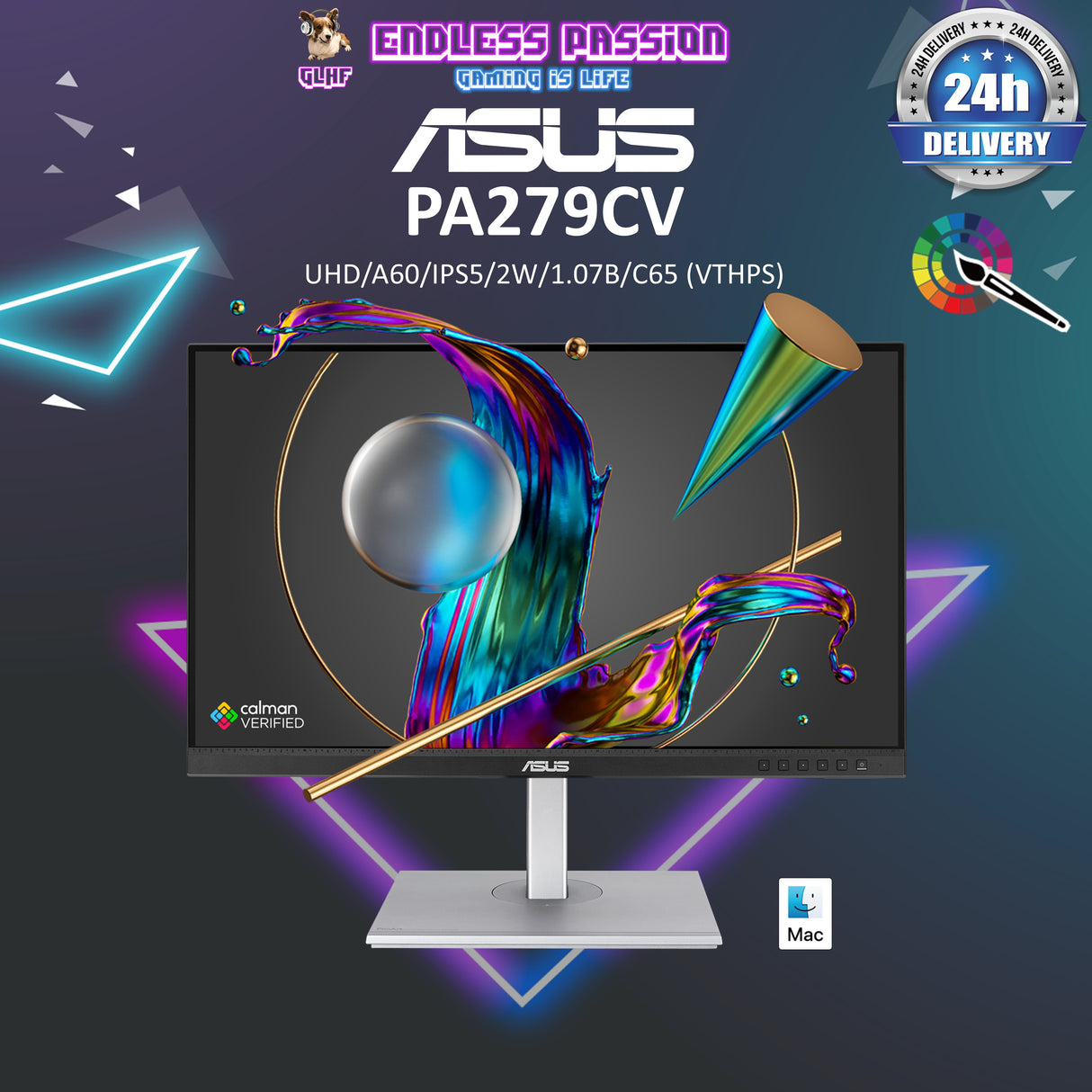 ASUS ProArt Display PA279CV 27 Inch 4K Professional Monitor