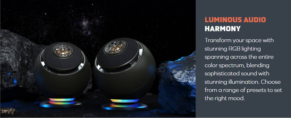 Creative Pebble Nova Premium 2.0 USB-C Speakers with Coaxial Driver