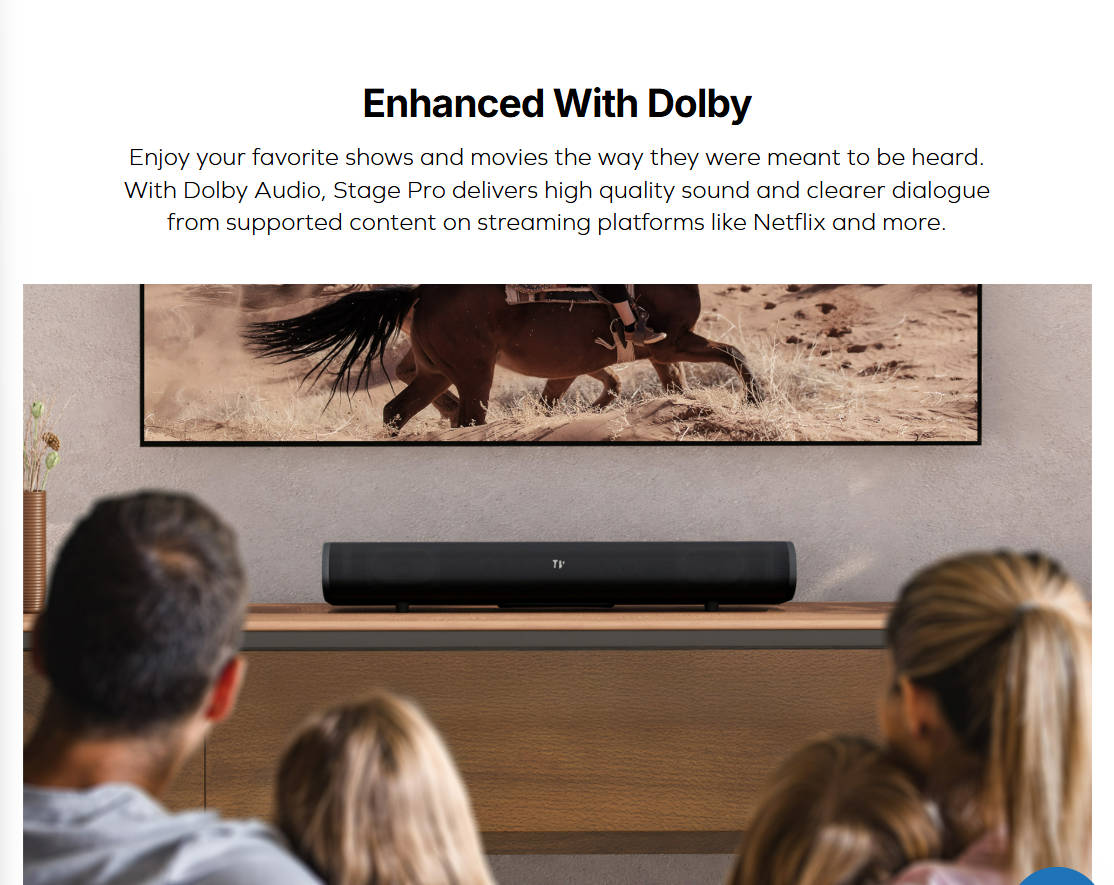 Creative Stage Pro 2.1 Soundbar with Dolby Audio