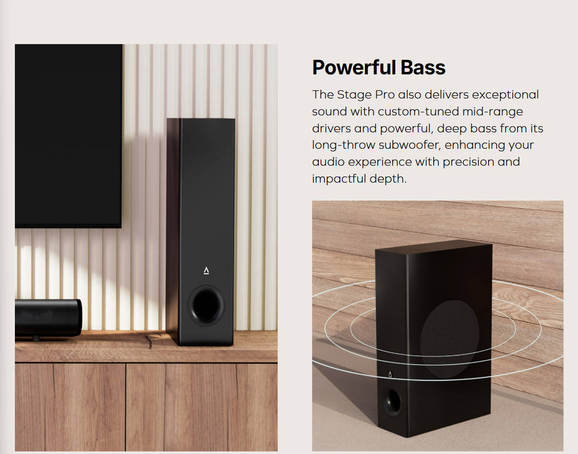 Creative Stage Pro 2.1 Soundbar with Dolby Audio