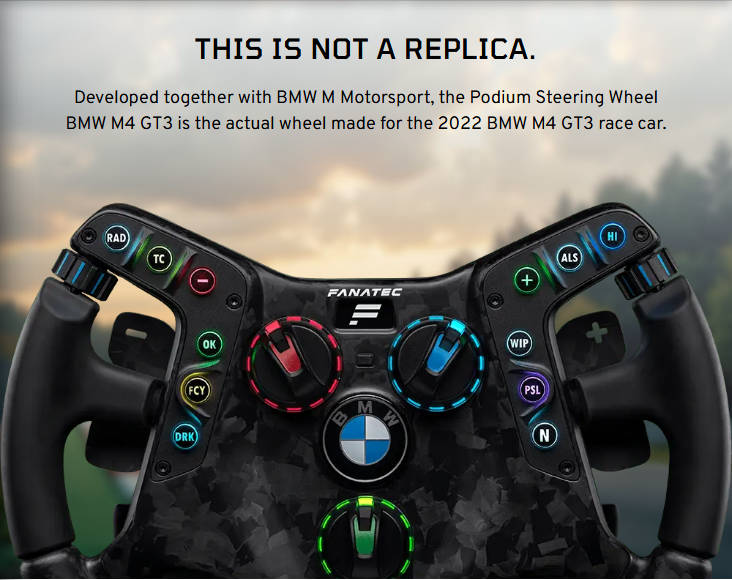 Fanatec Podium Steering Wheel BMW M4 GT3 - P_SW_BMW_GT3_H