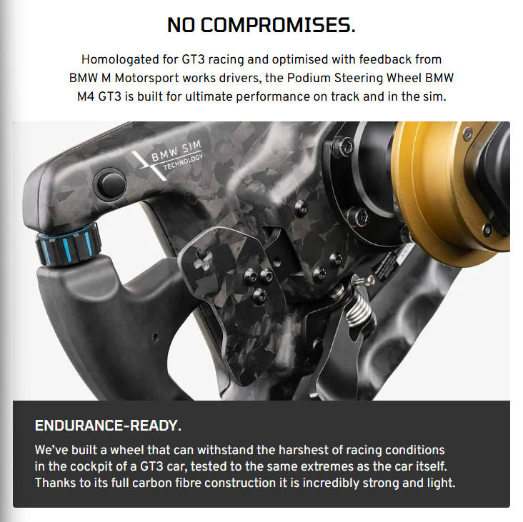 Fanatec Podium Steering Wheel BMW M4 GT3 - P_SW_BMW_GT3_H