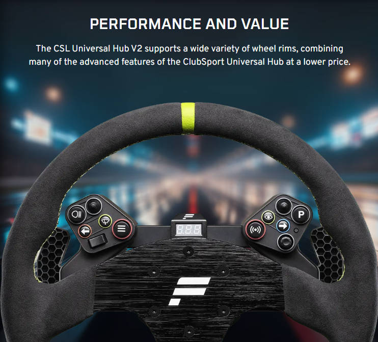 Fanatec CSL Universal Hub V2 + QR2 Lite Wheel-side - PC & PS