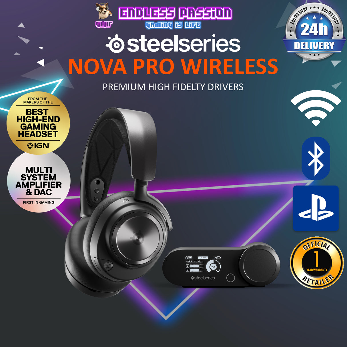 SteelSeries Arctis Nova Pro Wireless for PS Gaming Headset