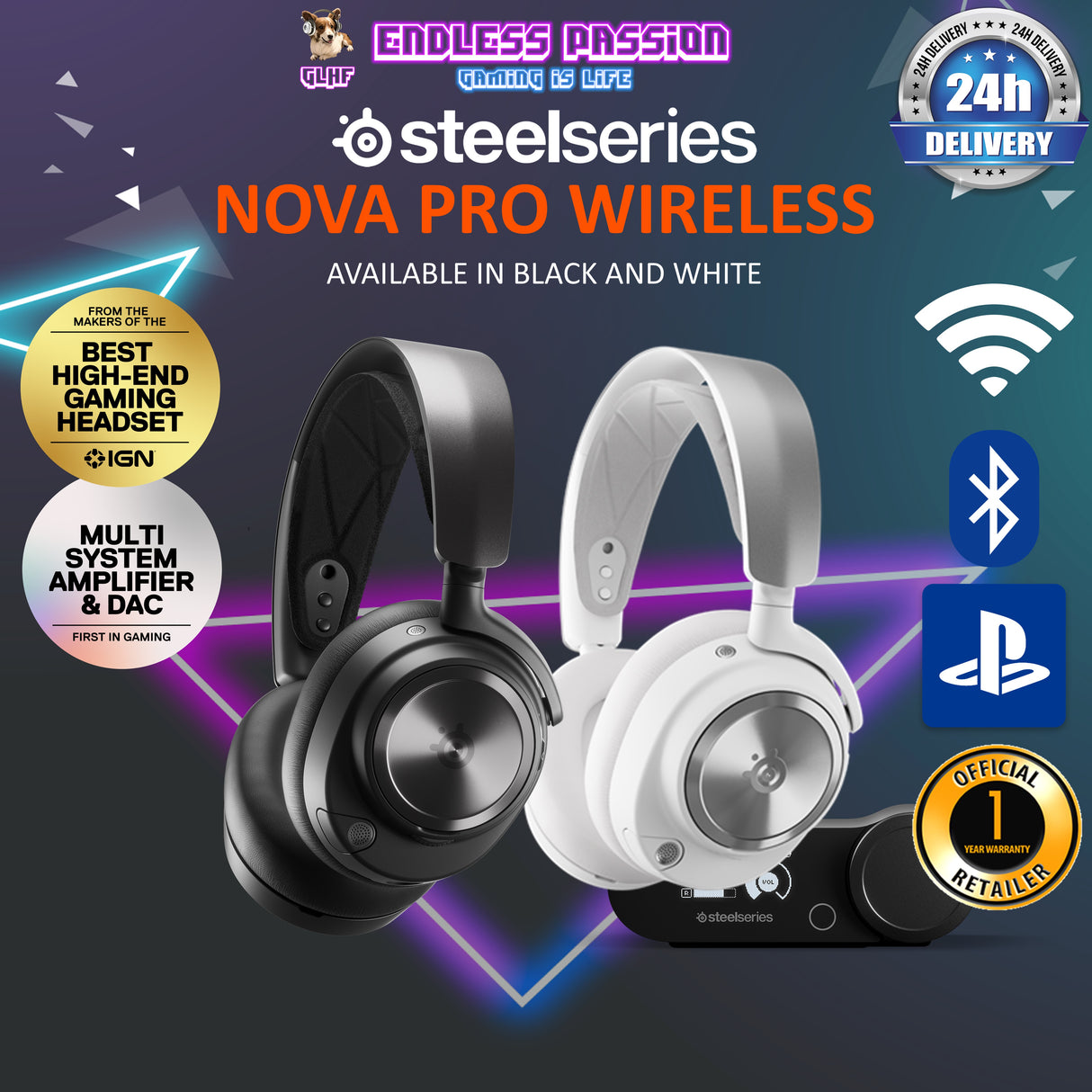 SteelSeries Arctis Nova Pro Wireless for PS Gaming Headset