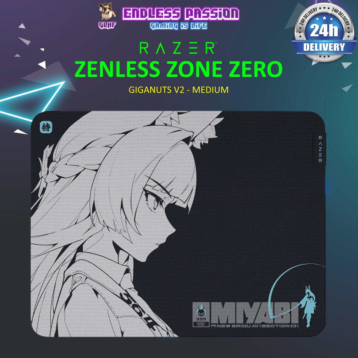 Razer Gigantus V2 Zenless Zone Zero Edition- Cloth Gaming Mouse Pad-Medium