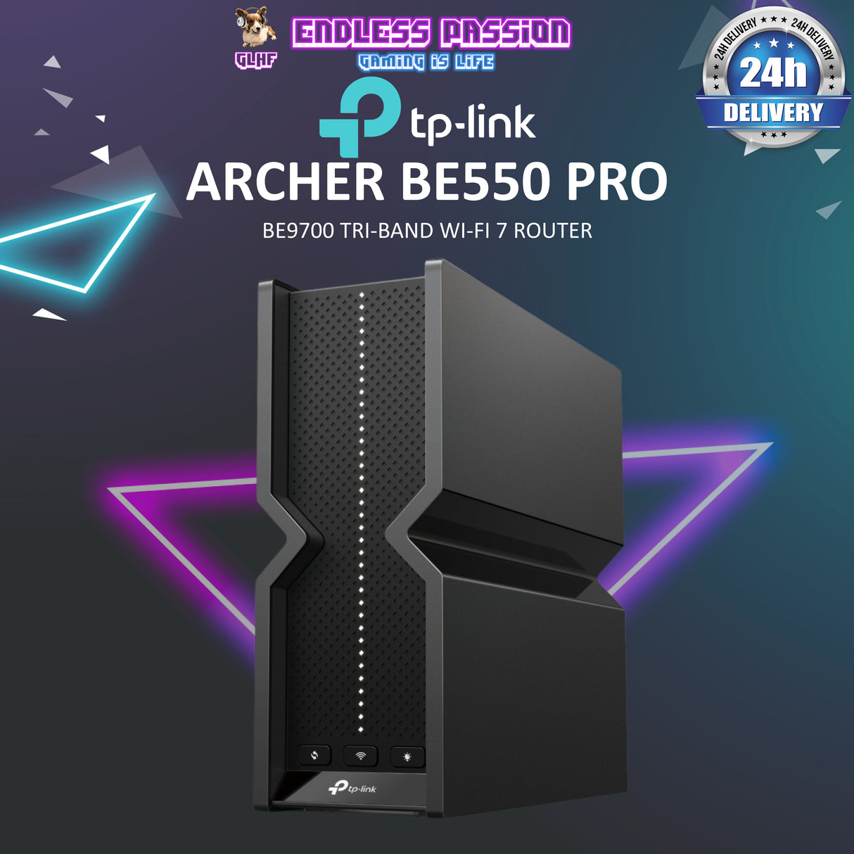 TP Link Archer BE550 Pro BE9700 Tri-Band Wi-Fi 7 Router