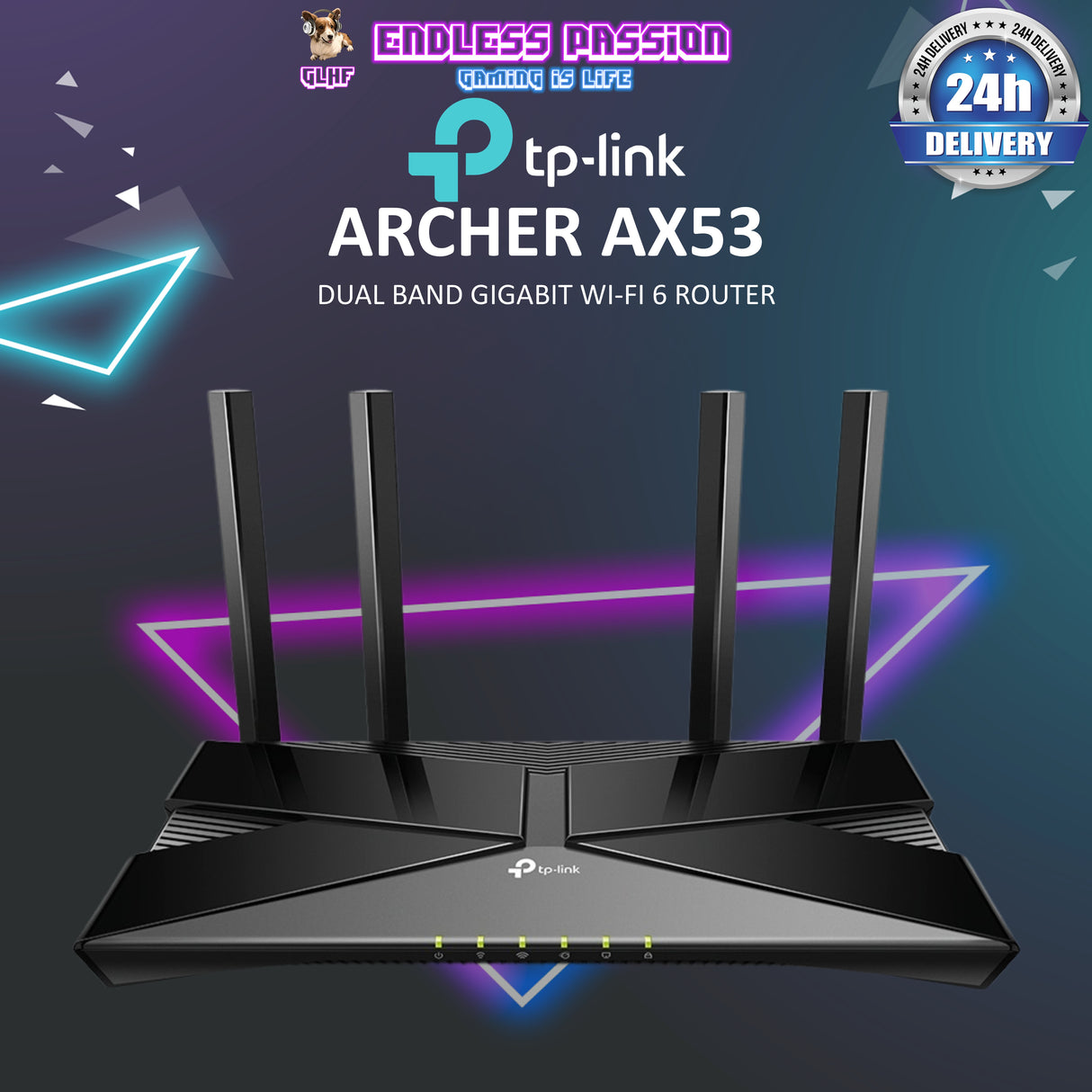 TP Link Archer AX53 AX3000 Dual Band Gigabit Wi-Fi 6 Router