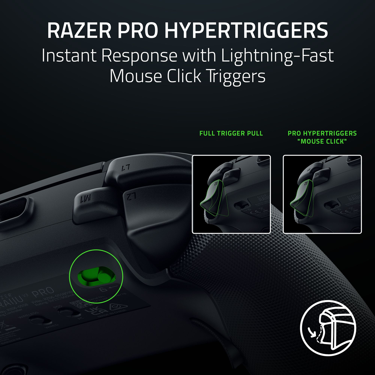 Razer Raiju V3 Pro - Wireless Gaming Controller for PlayStation 5 & PC