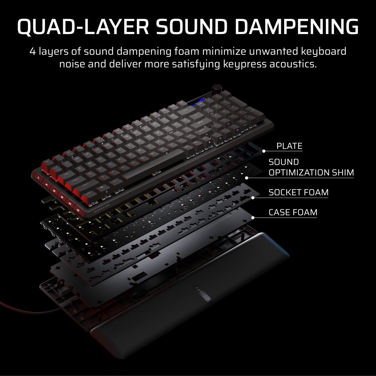Corsair VANGUARD PRO 96 Hall Effect Gaming Keyboard - MGX Hyperdrive magnetic switches
