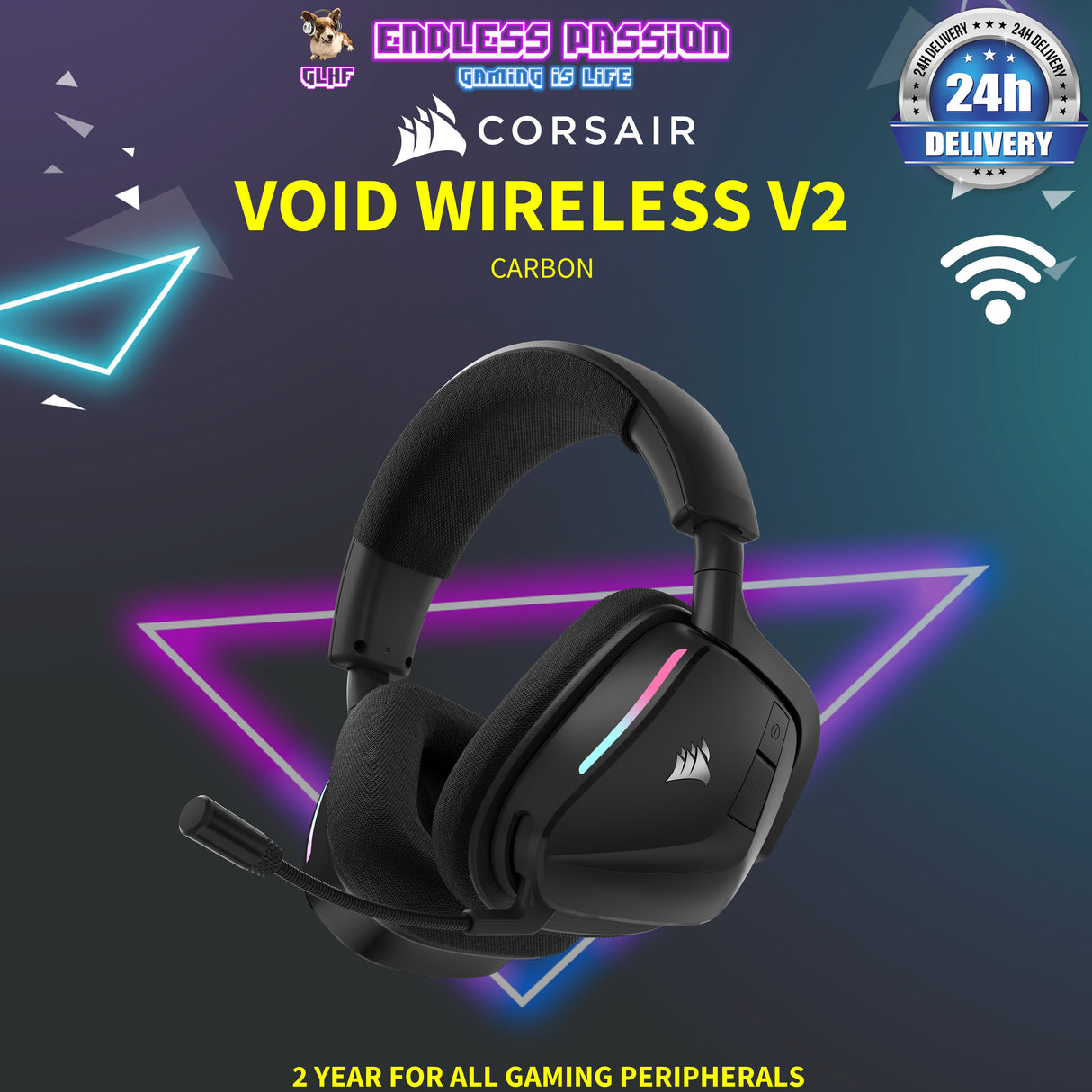 Corsair Void Wireless V2 Premium Wireless Headphones