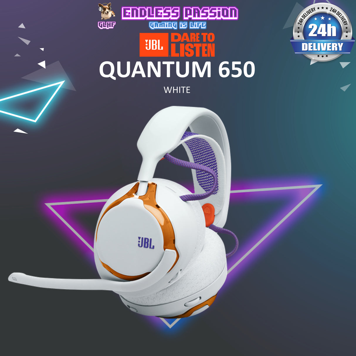 JBL Quantum 650 Wireless Over-Ear Gaming Headset