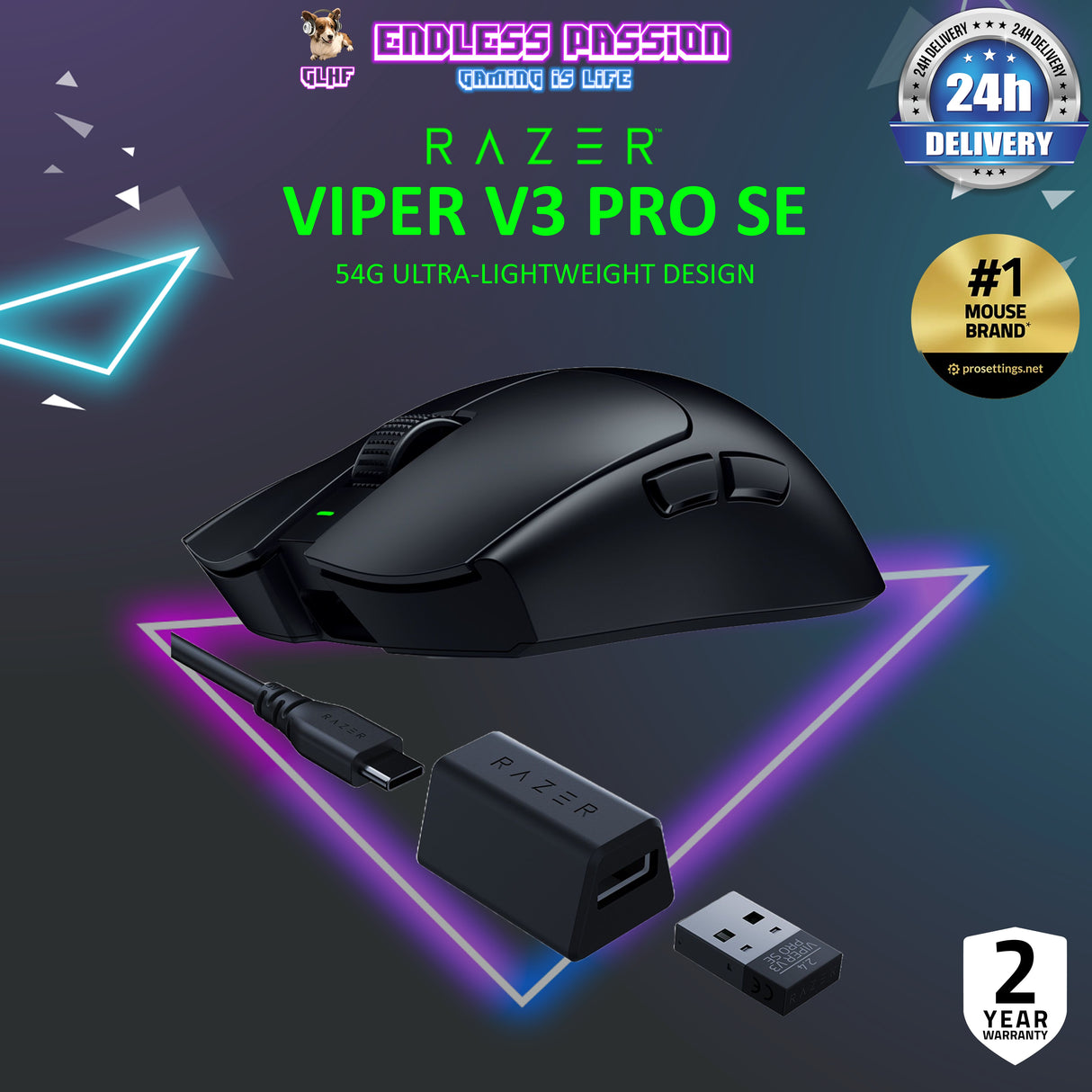Razer Viper V3 Pro SE - Wireless Esports Gaming Mouse
