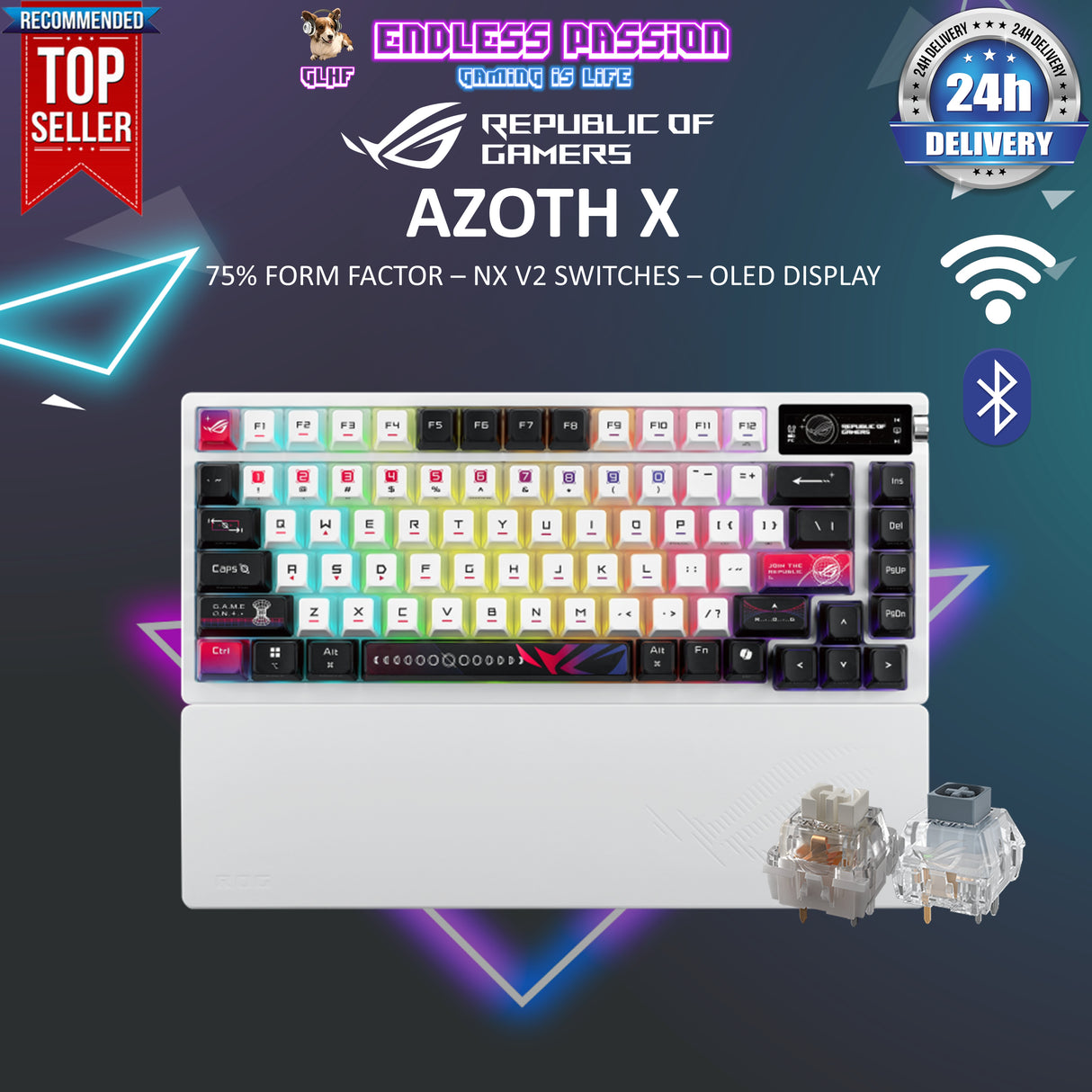 ASUS ROG Azoth X 75% Custom Gaming Keyboard