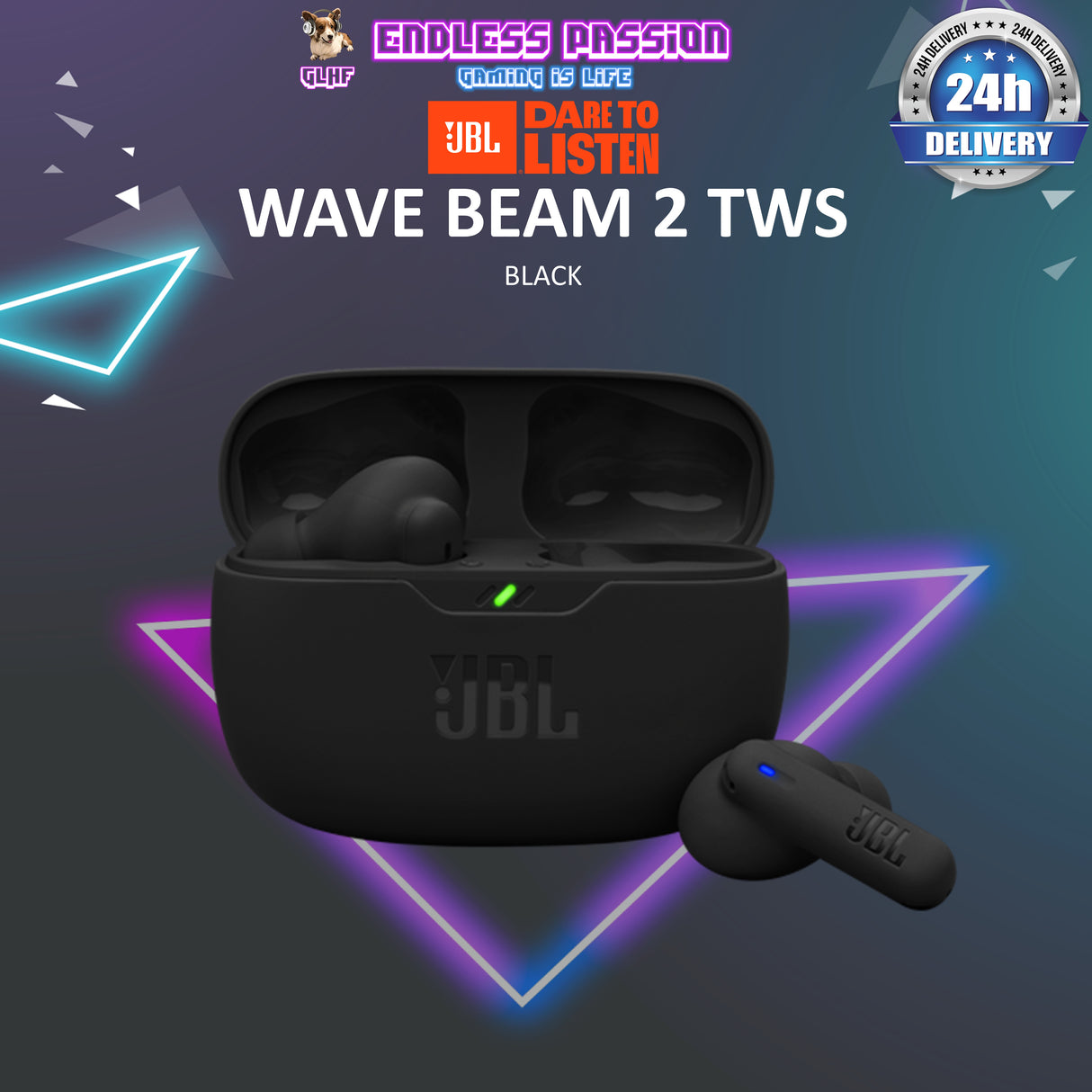 JBL Wave Beam 2 True Wireless Noise Cancelling Earbuds