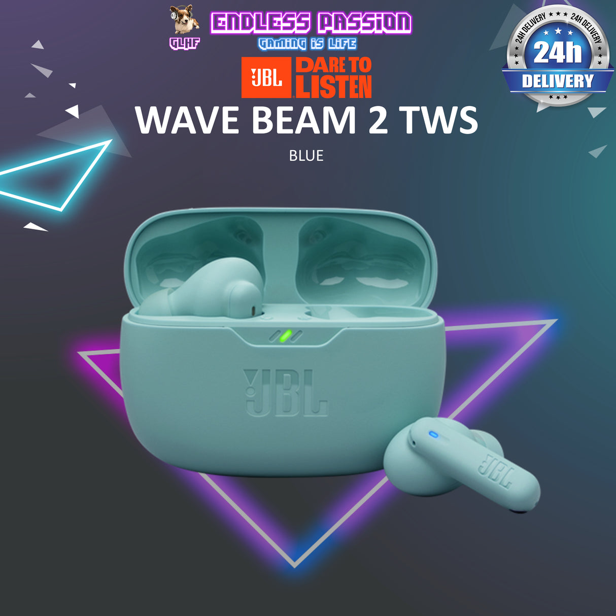 JBL Wave Beam 2 True Wireless Noise Cancelling Earbuds