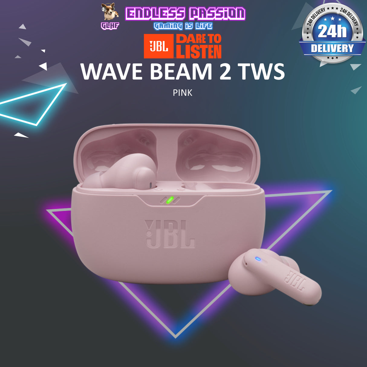 JBL Wave Beam 2 True Wireless Noise Cancelling Earbuds