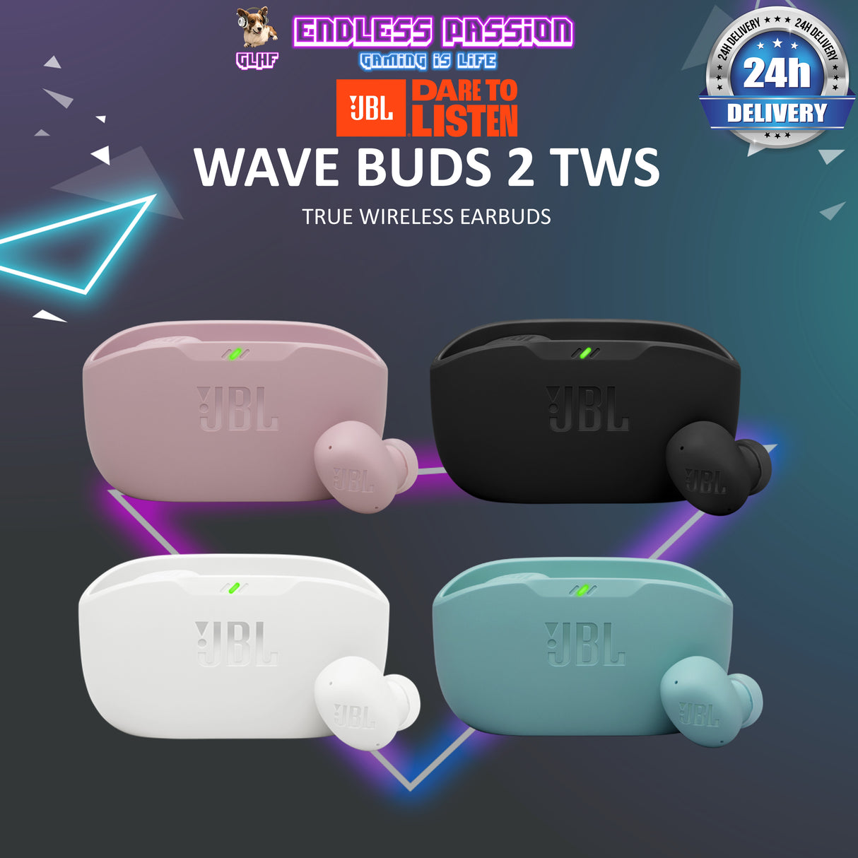 JBL Wave Buds 2 True Wireless Noise Cancelling Earbuds