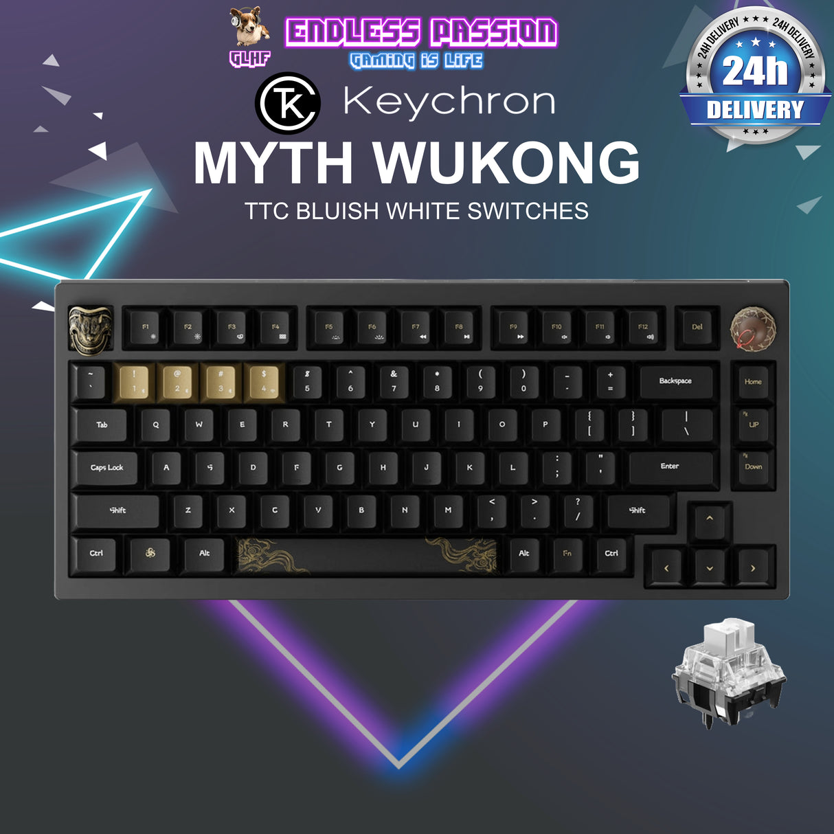 Keychron Black Myth Wukong Wireless Mechanical Keyboard - Deluxe Edition