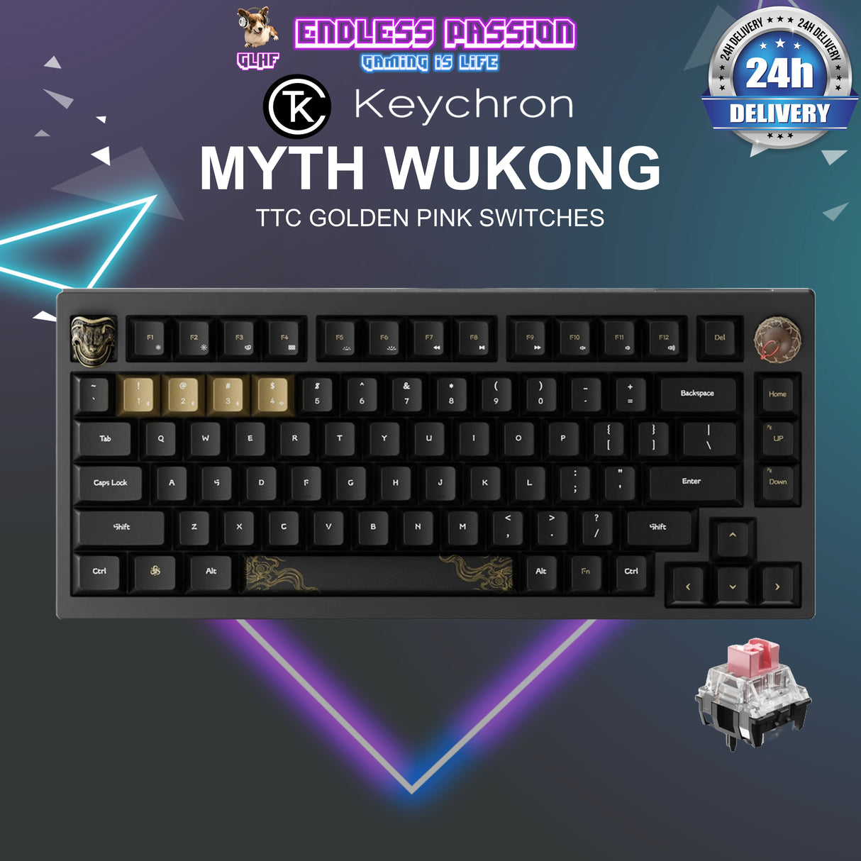 Keychron Black Myth Wukong Wireless Mechanical Keyboard - Deluxe Edition