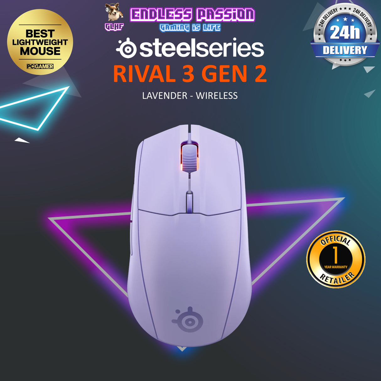 SteelSeries Rival 3 Wireless Gen 2 Gaming Mouse