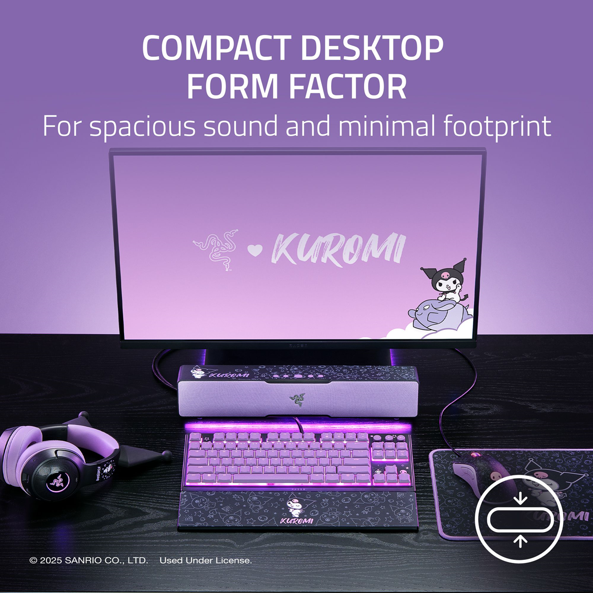 Razer Leviathan V2 X - PC Gaming Soundbar - Kuromi Edition