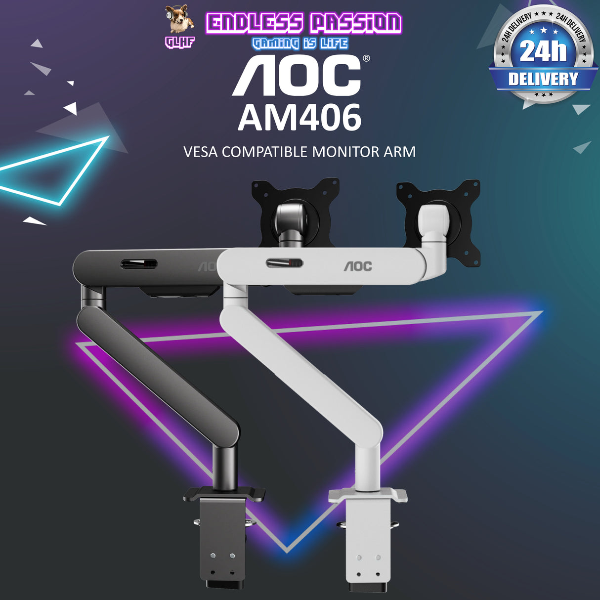 AOC AM406 Single Monitor Arm