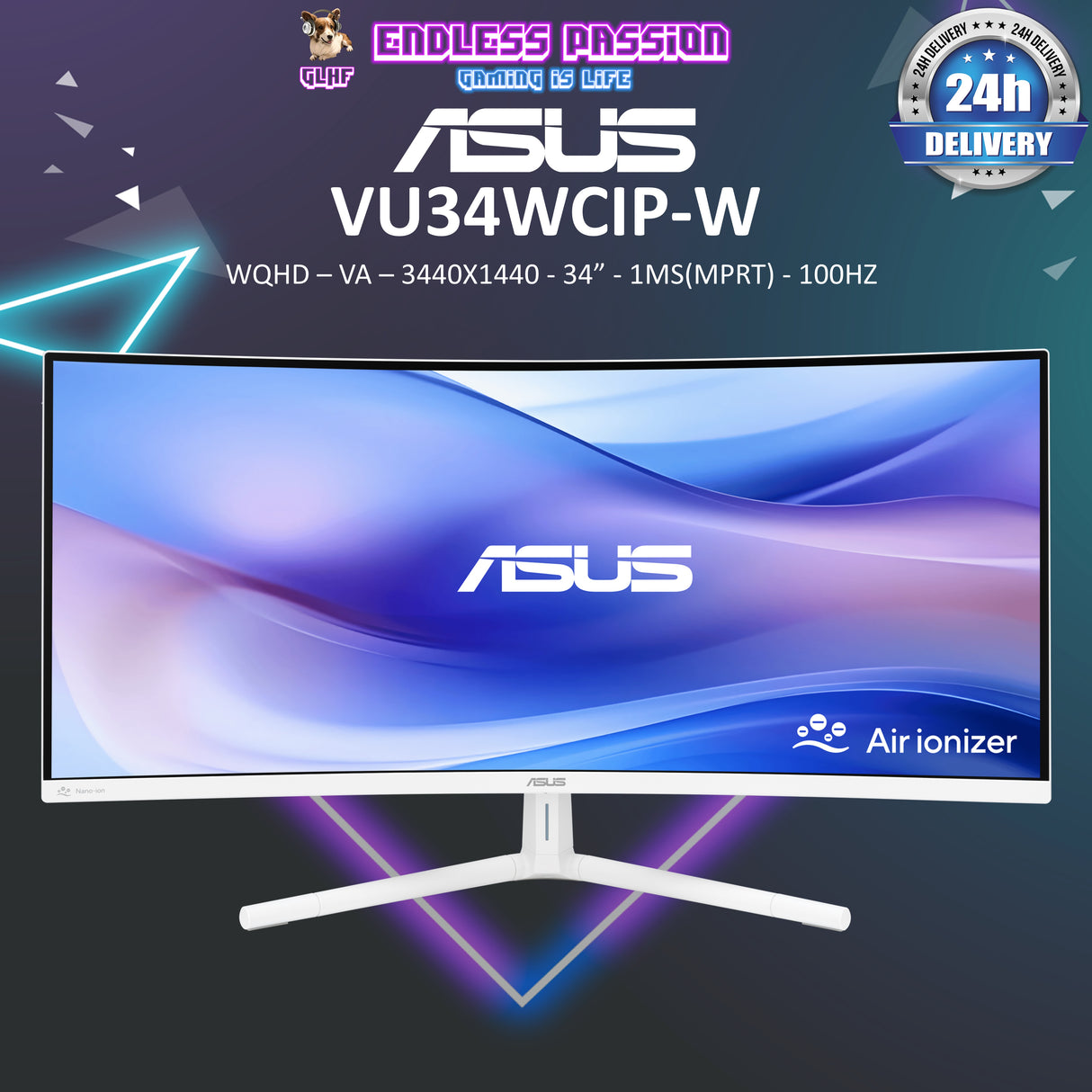 ASUS VU34WCIP-W Eye Care Monitor