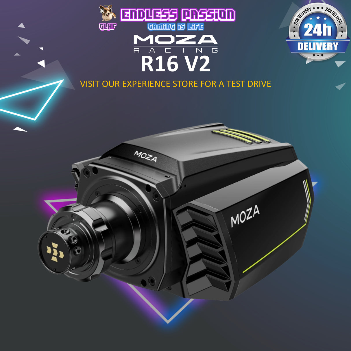 Moza R16 V2 Direct Drive Wheel Base - RS084