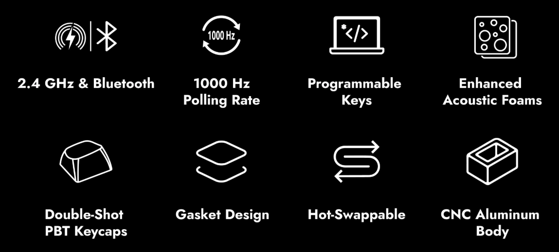 Lemokey P1 Pro Custom Gaming Keyboard - Space Sliver