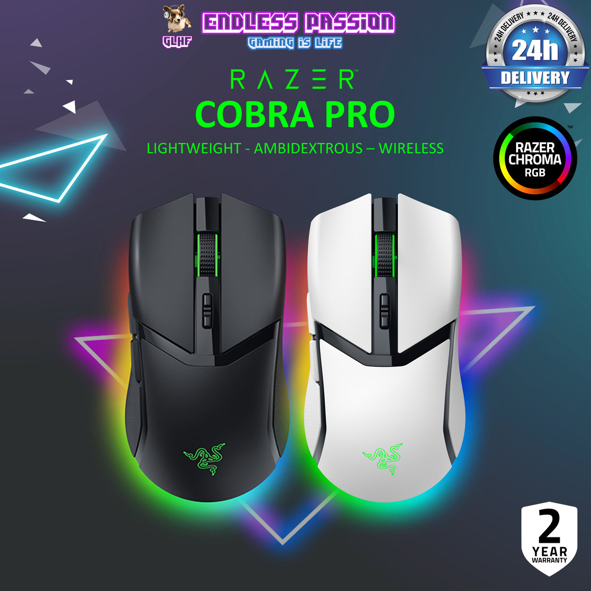 Razer Cobra Pro - Customizable Wireless Gaming Mouse with Razer Chroma RGB