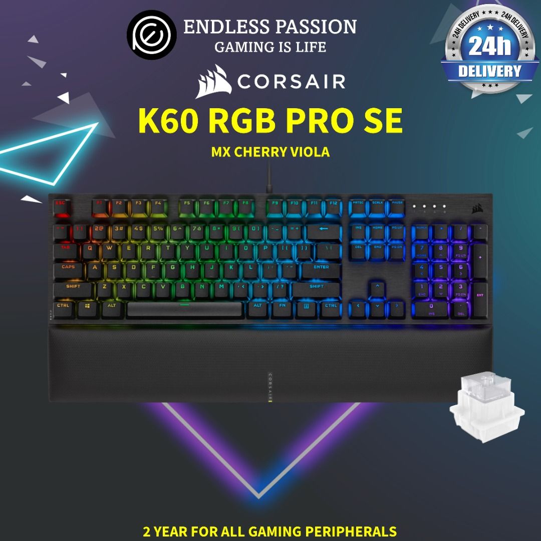 Corsair K60 RGB PRO SE Wired Mechanical Gaming Keyboard