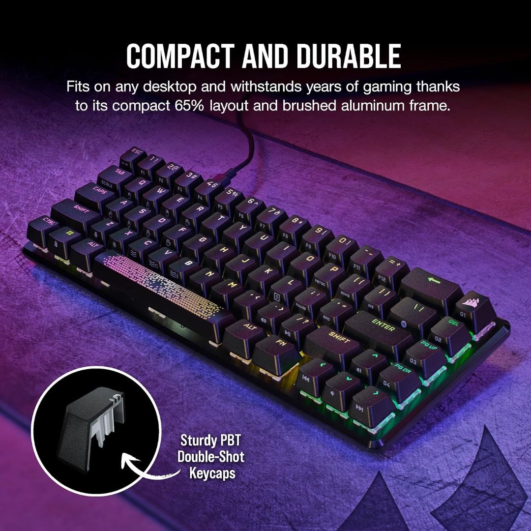 Corsair K65 PRO Mini RGB 65% Optical-Mechanical Wired Gaming Keyboard