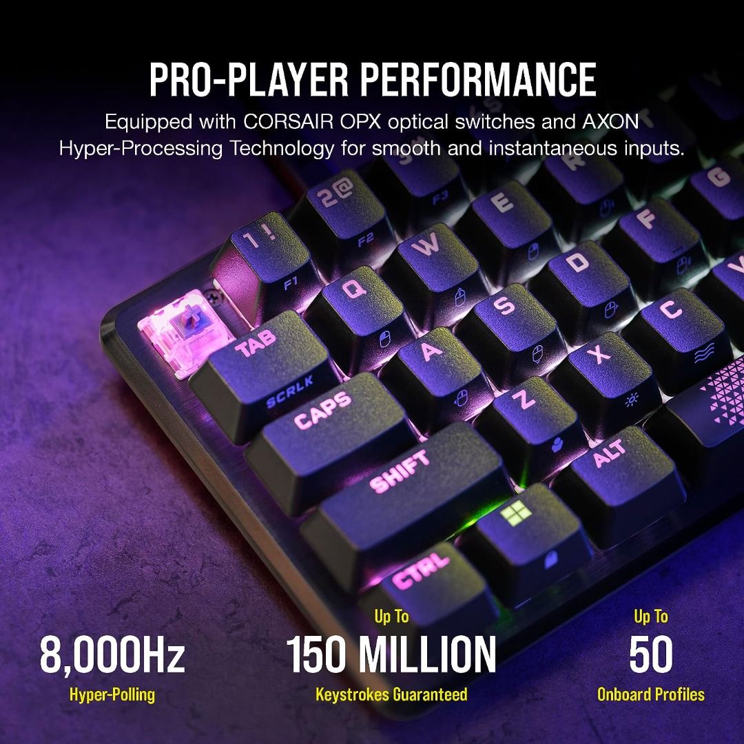 Corsair K65 PRO Mini RGB 65% Optical-Mechanical Wired Gaming Keyboard