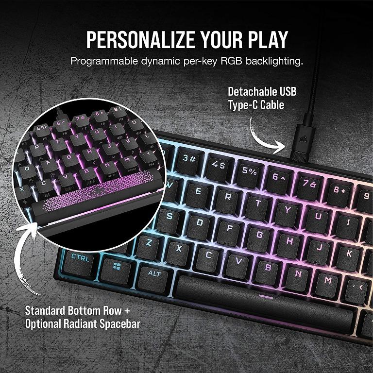 Corsair K65 RGB Mini 60% Wired Mechanical Gaming Keyboard
