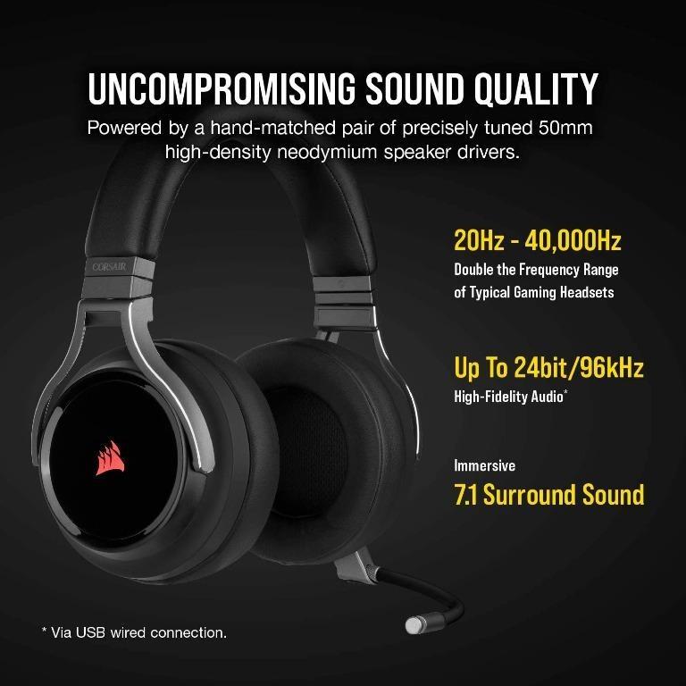Corsair Virtuoso RGB Wireless High-Fidelity Gaming Headset