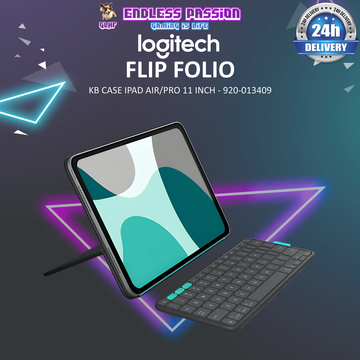 Logitech Flip Folio Case for iPad Air and Pro 11" - 920-013409