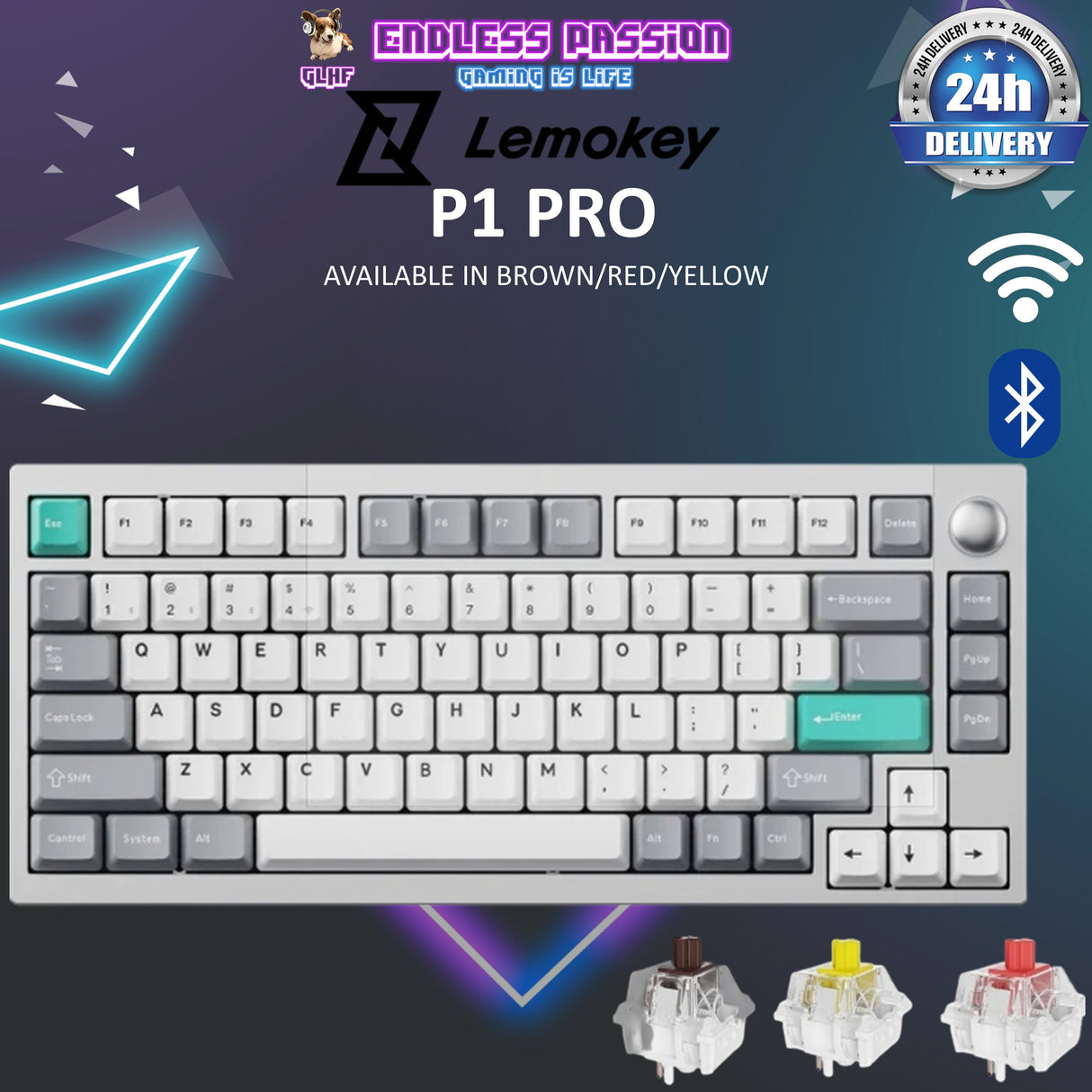 Lemokey P1 Pro Custom Gaming Keyboard - Space Sliver