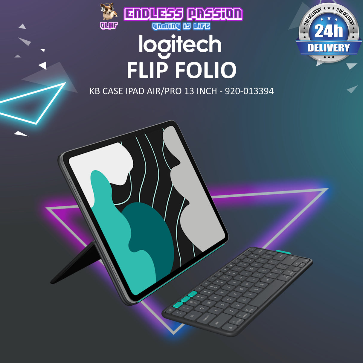 Logitech Flip Folio Case for iPad Air And Pro 13" - 920-013394