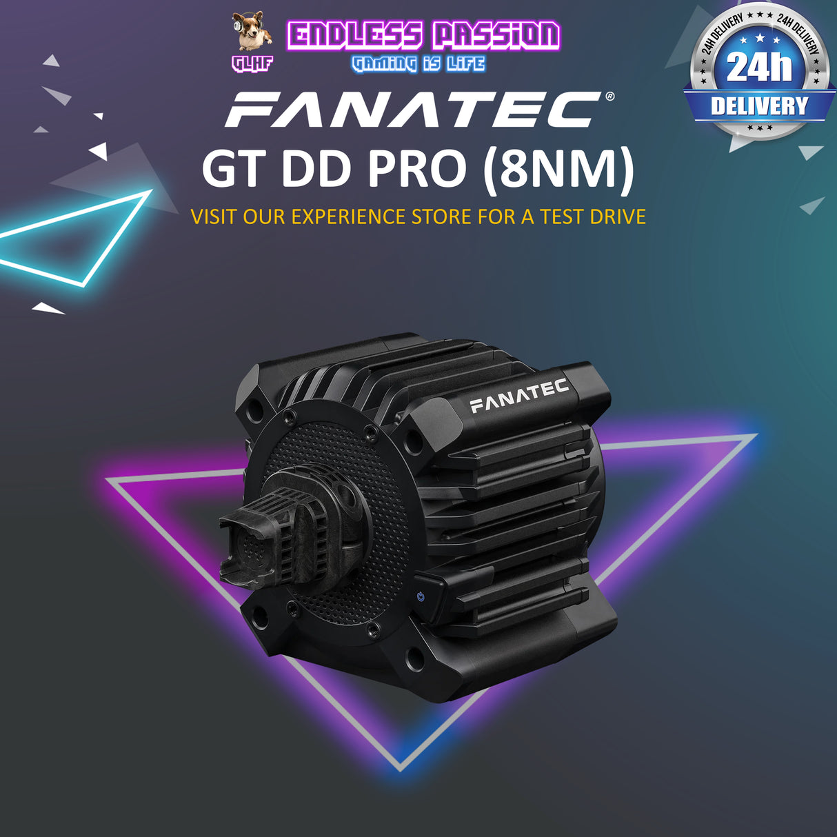 Fanatec Gran Turismo DD Pro Wheel Base - 8Nm - CRD-9020006-US