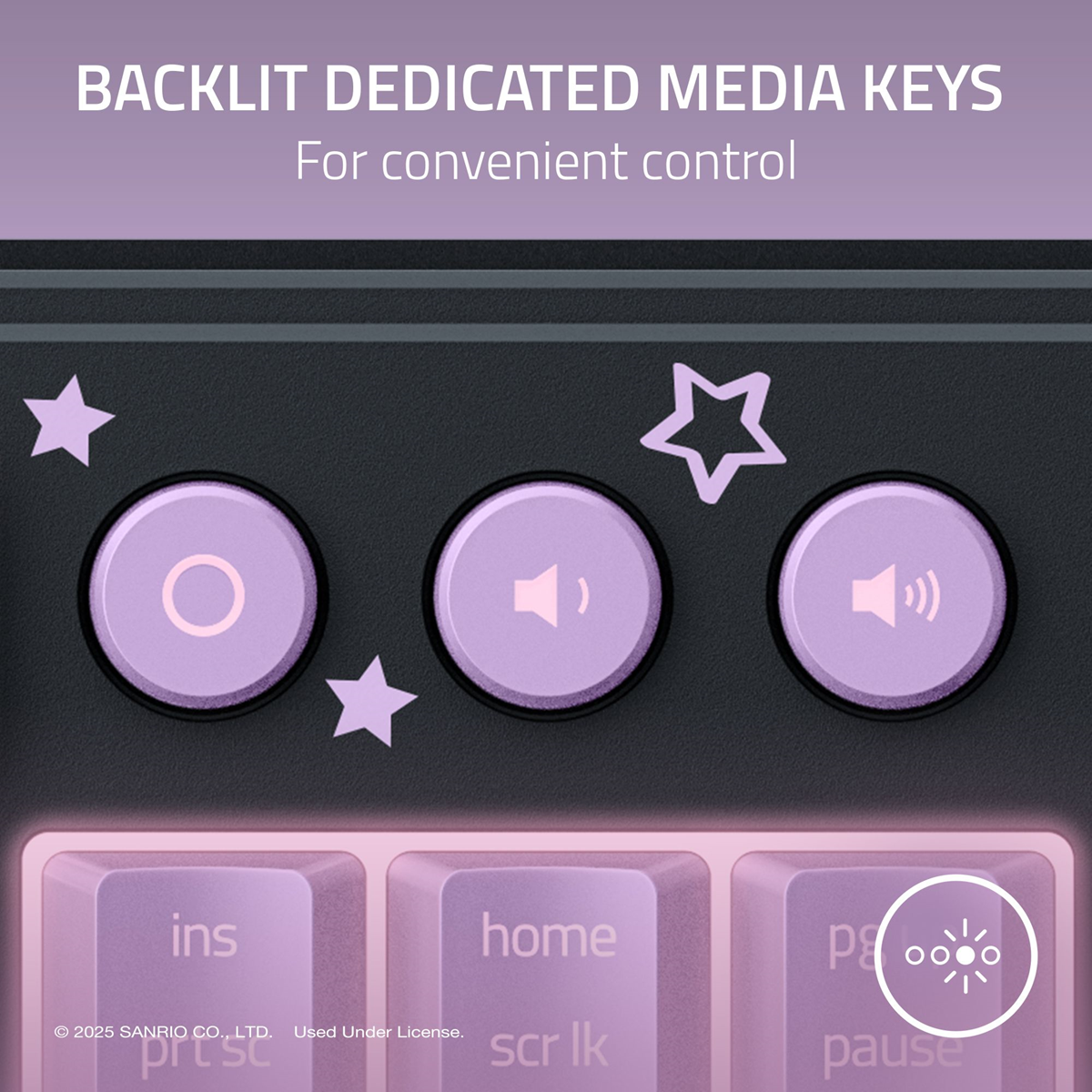 Razer Ornata V3 Tenkeyless Kuromi™ Edition Low-Profile Ergonomic Gaming Keyboard