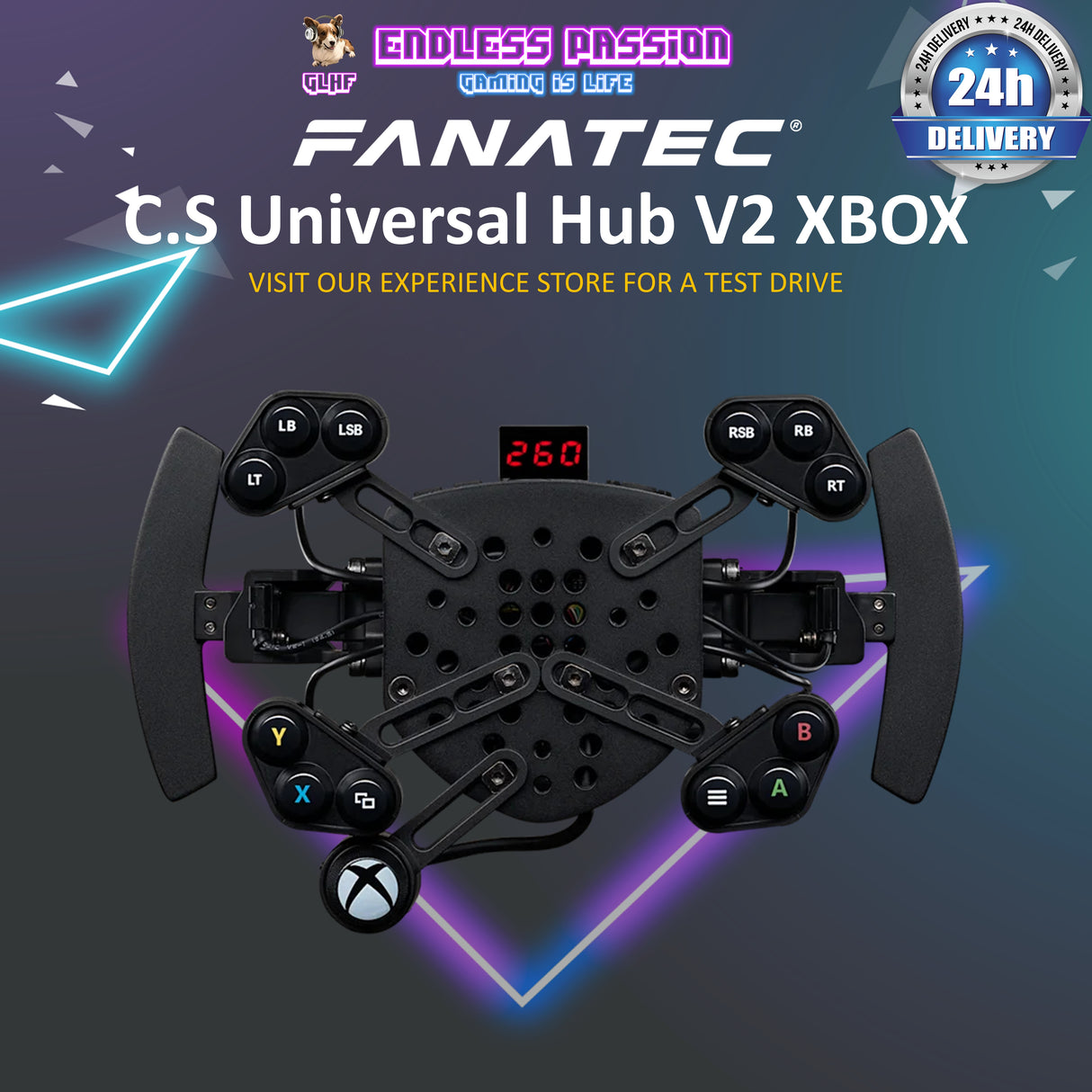 Fanatec Clubsport Steering Wheel Universal Hub V2 For Xbox One