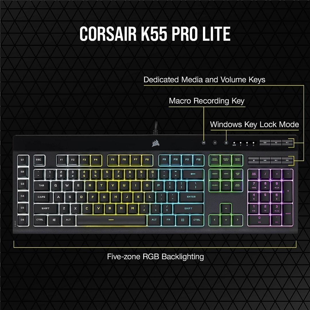 Corsair K55 RGB PRO LITE Gaming Keyboard