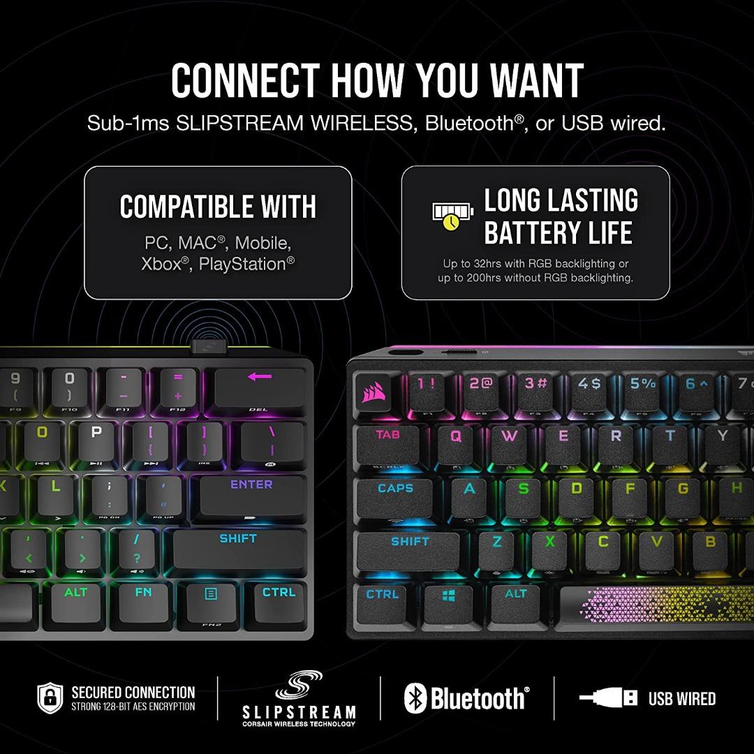 Corsair K70 PRO MINI Wireless RGB 60% Mechanical Gaming Keyboard