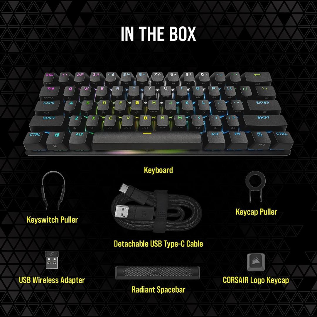 Corsair K70 PRO MINI Wireless RGB 60% Mechanical Gaming Keyboard