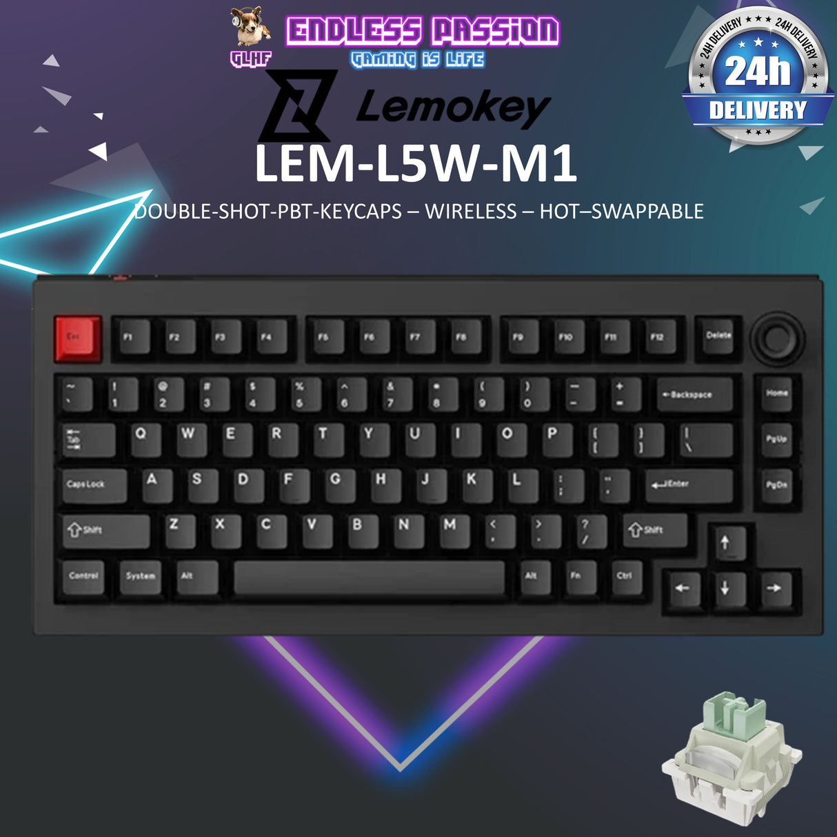 Lemokey L5 HE Wired Magnetic Switch Custom Gaming Keyboard